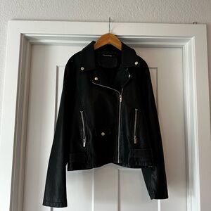 Black leather jacket